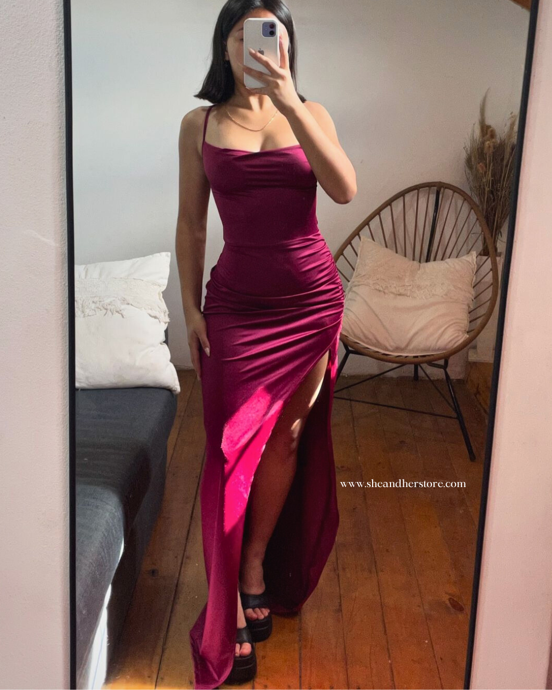 ZURIC Slit Party Maxi Dress
